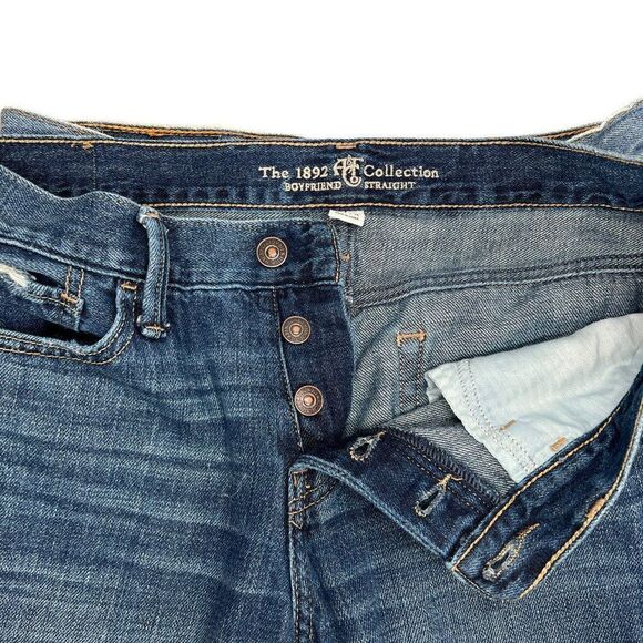 Abercrombie & Fitch Jeans Women's Button Fly 1892 Collection Boyfriend Straight - Picture 10 of 11